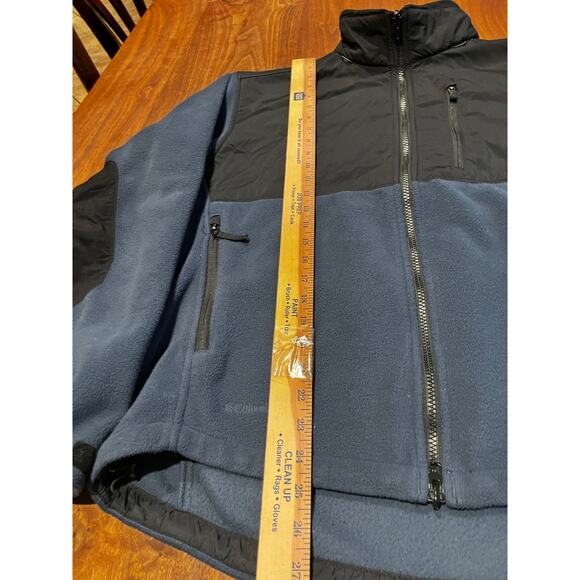 Columbia Titanium Fleece Jacket Men's Large Blue Black Full Zip Outdoor Layer - Picture 6 of 8